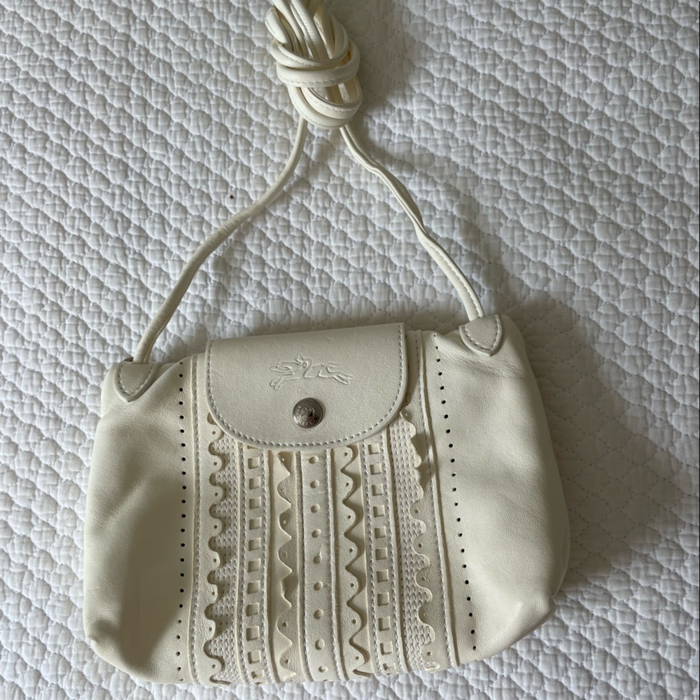 Longchamp White Mini Purse